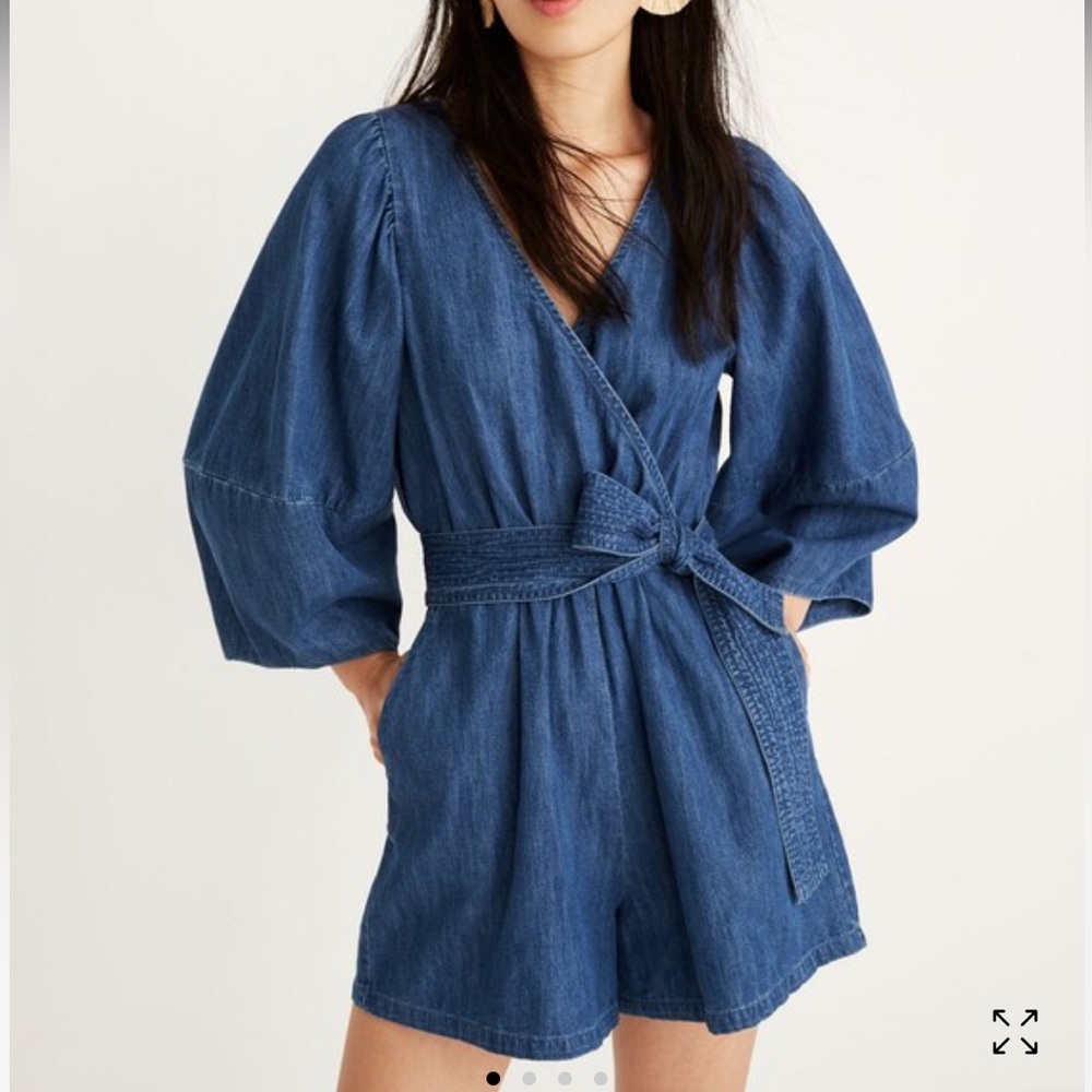 Apiece Apart Mariol Denim Romper